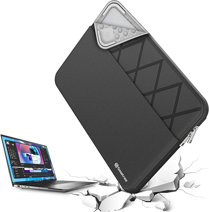 Smatree Laptop Sleeve for 15.6 inch DELLXPS 15, Protective Laptop Case with Accessory Pocket, YKK Zipper, Patented Shockproof Design (E631)