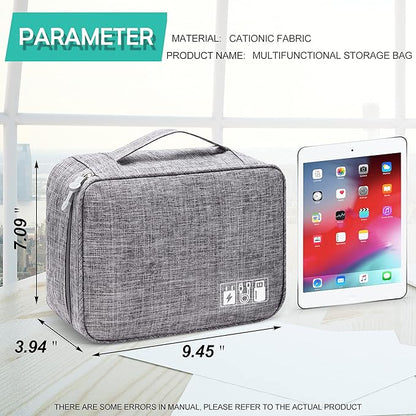Electronics Organizer Travel Cable Organizer Bag Waterproof Portable Digital Storage Bag Electronic Accessories Case Cable Charger Organizer Case