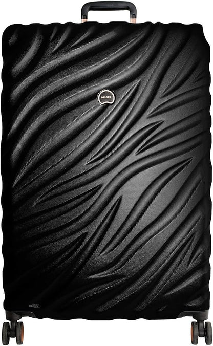 DELSEY PARIS Alexis Durable Luggage Set, Expandable & Lightweight 4-Wheel Spinners, Easy Grip handles for Smooth Journeys, TSA-Lock Incorporated, Men and Women, Black/Rose Gold, 2-Piece Set (21"/29")