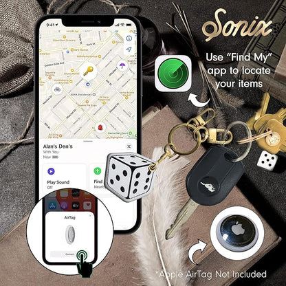 Sonix Keychain Case Compatible with Apple AirTag | Protective Cover Keychain for AirTags | Dice