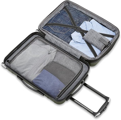 Samsonite Omni 2-2pc Hardside Luggage Set (21/28) - Carry-On & Large Checked - Spinner Wheels - Scratch Resistant Hardshell - Airline-Approved - Lightweight Expandable Polycarbonate - Vita Olive