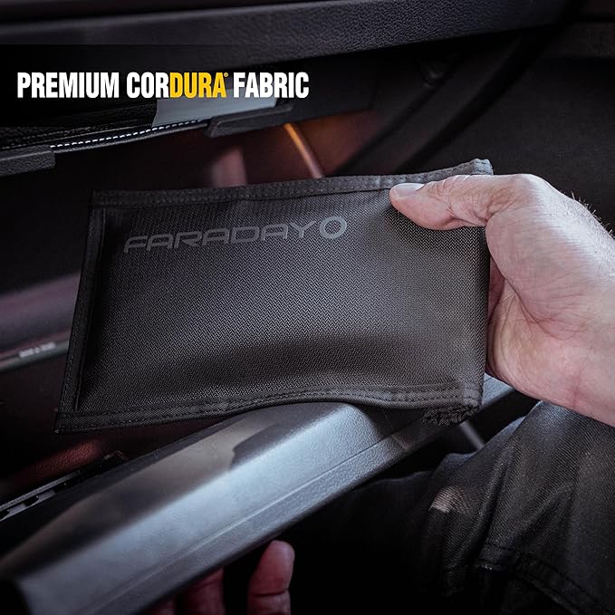 Faraday Defense Faraday Bag Jacket Pro | Magnetic Closure, Shielding - Law Enforcement & Military, Travel & Data Security, Privacy, Anti-Tracking Anti-Hacking Black (2 Pack Phone Vertical)