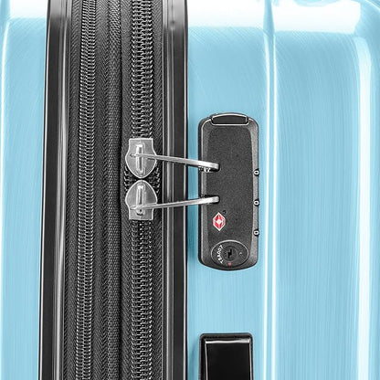 Samsonite Winfield 2 Hardside Expandable Luggage with Spinner Wheels, Ice Blue, Checked-Large 28-Inch