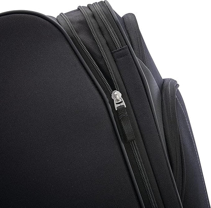 American Tourister 4 KIX 2.0 Expandable Softside Luggage with Spinner Wheels, 24 SPINNER, BLACK
