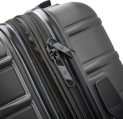 Samsonite Omni 2 Hardside Expandable Luggage with Spinner Wheels, 2-Piece Set (19/24), SOLID CHARCOAL