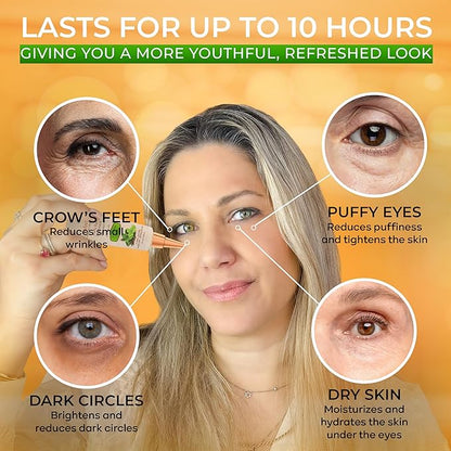 Puffy Eye Treatment Instant results – Naturally Eliminate Wrinkles, Puffiness, Dark Circle and Bags in Minutes – Hydrating Eye Cream w/ Green Tea Extract, Dead Sea Minerals by SEAMANTIKA – .8 fl.oz.