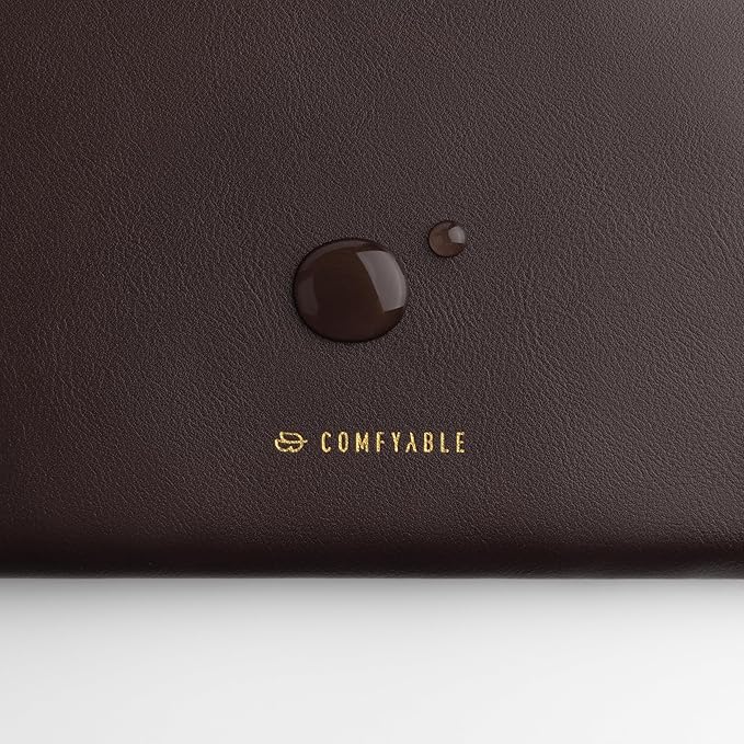 Comfyable Slim Laptop Sleeve Compatible with 13 Inch MacBook Air 13 in M4 M3 M2 M1, 13" MacBook Pro, PU Leather Bag Water-Resistant Cover Case, Chocolate