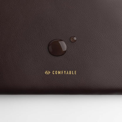 Comfyable Slim Laptop Sleeve Compatible with 13 Inch MacBook Air 13 in M4 M3 M2 M1, 13" MacBook Pro, PU Leather Bag Water-Resistant Cover Case, Chocolate