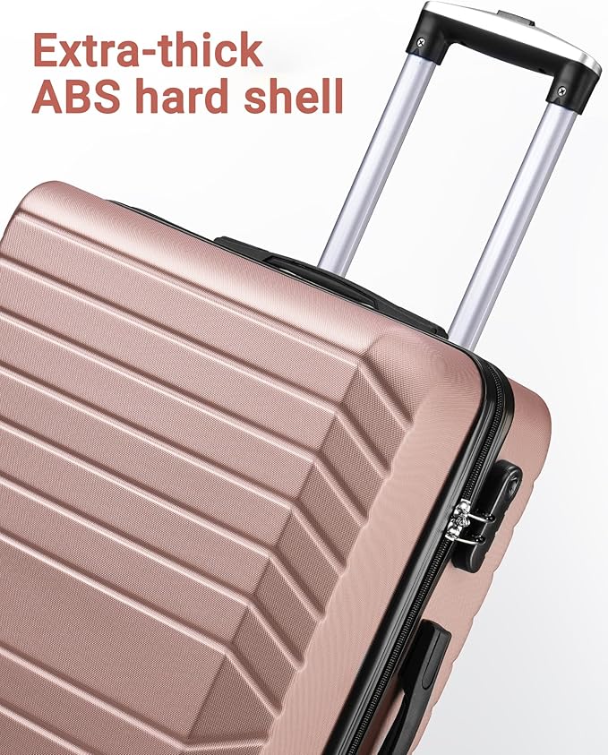 11 Piece Travel Luggage Sets for Women, 20/24/28/32 Inch 4 Piece Hardshell Suitcase Set, 20inch Carry on Luggage with Wheels, 24inch 28inch 32inch Checked Luggage with 7PC Packing Bags