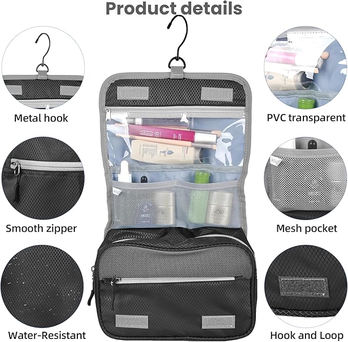 8 Set Expandable Compression Packing Cubes for Suitcases Travel Essentials Carry On Waterproof Storage Bag With Dry And Wet Separation Black