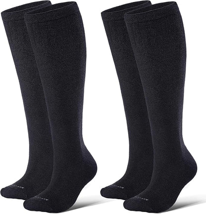 LEVSOX Thick Merino Wool Compression Socks for Women and Men 20-30mmHg Knee High Support Socks for Flying Nurses Pregnancy
