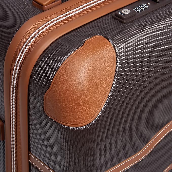 DELSEY PARIS Chatelet Air 2.0 Hardside Luggage with Spinner Wheels, Chocolate Brown, Carry on 20 Inch