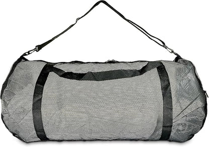 Kraken Aquatics Mesh Duffle Bag with Shoulder Strap | Large Dive Bag for Scuba Diving Gear, Snorkeling, Freediving, Spearfishing, Swimming & Beach | Heavy-Duty Mesh Duffel Bag for Quick Drying