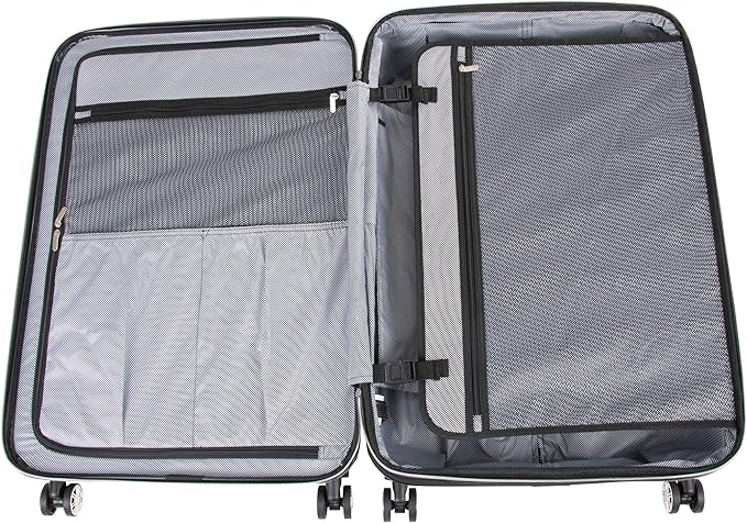 Kenneth Cole REACTION Diamond Tower Collection Lightweight Hardside Expandable 8-Wheel Spinner Travel Luggage, Rose Gold, 28-Inch Checked