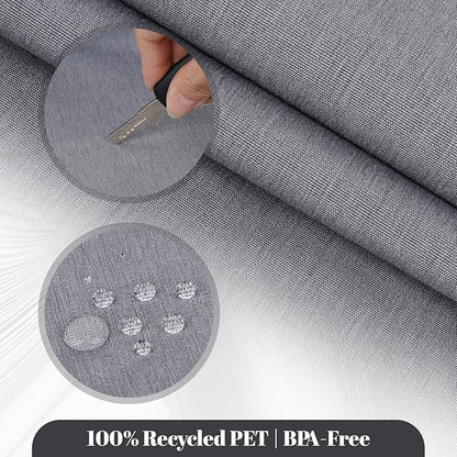 Compression Packing Cubes for Travel, 4-Pack Luggage Organizer Bags with Double Zipper, Breathable Mesh & Nylon Twill, Grey Suitcase Organizers for Efficient Packing