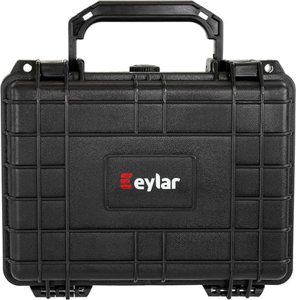 Eylar Protective Camera Hard Case Water & Shock Proof w/Foam, TSA Standards 9.12 inch 7.56 inch 4.37 inch (Black)