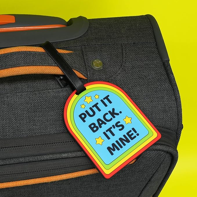 Funny Luggage Tag – Hilarious Travel ID Tag with Sarcastic Saying – Durable & Easy to Spot Suitcase Tag for Men, Women, Frequent Flyers, or Gag Gift for Travelers - Put It Back
