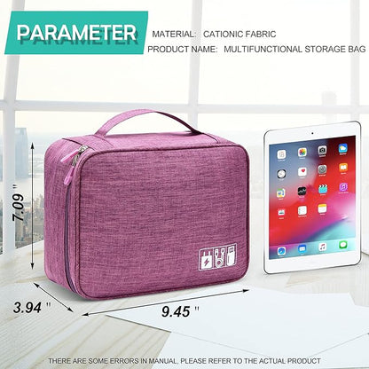 Electronics Organizer Travel Cable Organizer Bag Waterproof Portable Digital Storage Bag Electronic Accessories Case Cable Charger Organizer Case