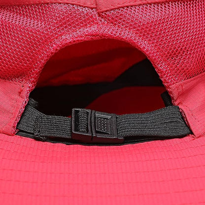 Womens Summer Sun Hat Beach Hat Wide Brim Outdoor UV Protection Hat Foldable Cool Mesh Ponytail Bucket Hat