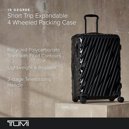 TUMI - 19 Degree Medium Checked Luggage 4 Wheeled Packing Case - Hard Shell Suitcase - 26.0" X 17.5" X 10.0" - Black