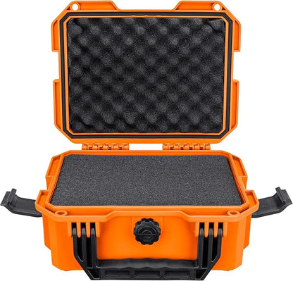 Eylar 11.8" Intact Series Compact Hard Camera Case, Lightweight and Durable Stacker Design with Foam (Orange)