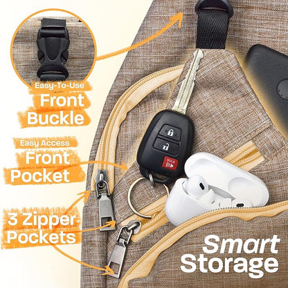 Nupouch Anti-Theft Daypack: Anti Theft Crossbody Bag, Lightweight for Travel, Hiking, or Everyday Pickpocket Protection