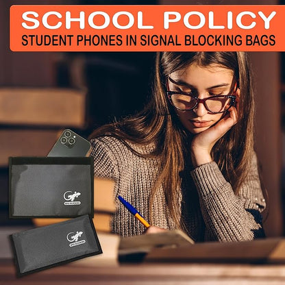Faraday Bags for Phones - RFID Blocking Sleeves Privacy & GPS Blocker - All Signal Blocking Faraday Pouch Key Fob, Credit Card & Personal Data Go Silent in our Dark Pocket Security - GRAY Faraday Bag