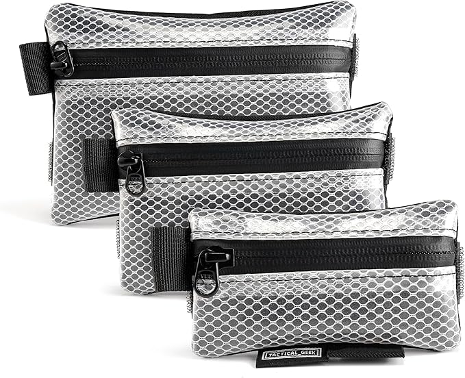 TACTICAL GEEK Storage A5 EDC Storage Pouch Set, Multi-Purpose Molle EDC Gadget Pouch, Multi-Functional Utility Small Tool Pocket,Luggage Organiser Divider Small Pouch Organizer for Daily Carry (White)