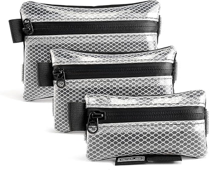 TACTICAL GEEK Storage A5 EDC Storage Pouch Set, Multi-Purpose Molle EDC Gadget Pouch, Multi-Functional Utility Small Tool Pocket,Luggage Organiser Divider Small Pouch Organizer for Daily Carry (White)