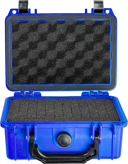 Eylar Protective Hard Case Water & Shock Proof w/Foam TSA Approved 8.12 inch 6.56 inch 3.56 inch (Blue)