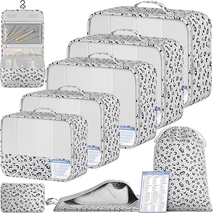 BAGAIL 9 Set Packing Cubes Luggage Packing Organizers for Travel Accessories