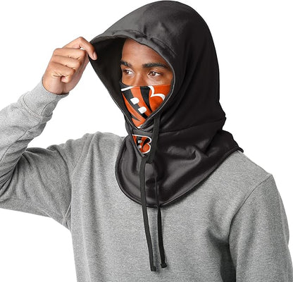 NFL Team Logo Team Color Drawstring Winter Cap Hooded Gaiter Balaclava Face Cover
