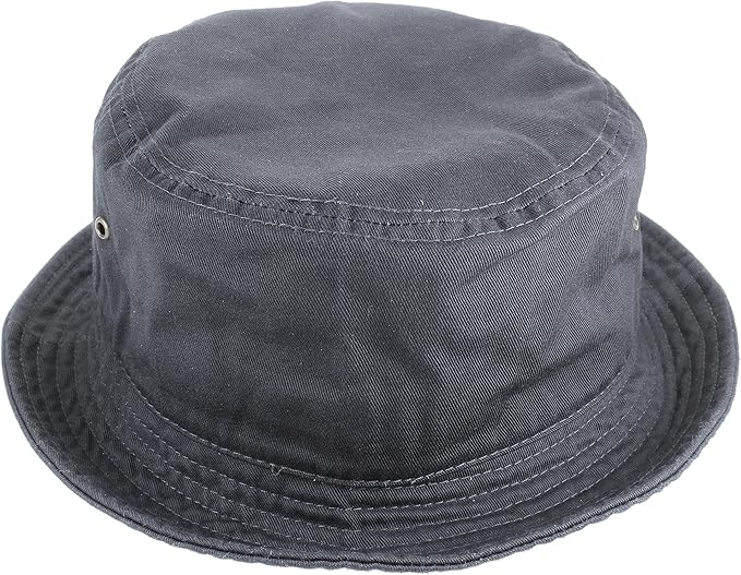 Gelante Solid Color 100% Cotton Bucket Hat for Women and Men Packable Travel Summer Beach Hat