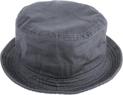 Gelante Solid Color 100% Cotton Bucket Hat for Women and Men Packable Travel Summer Beach Hat