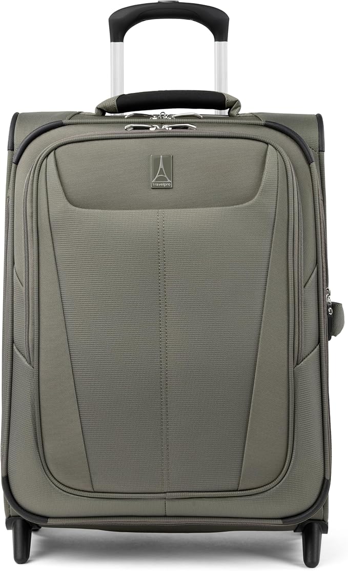 Travelpro Maxlite 5 Softside Expandable Upright 2 Wheel Carry-on Luggage, Lightweight, 20-Inch — Slate Green