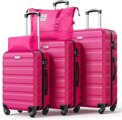 Suitour Luggage Sets 5 Piece Hardshell Suitcases with Spinner Wheels TSA Lock, Lightweight ABS Carry On Suitcase Set for Travel Business
