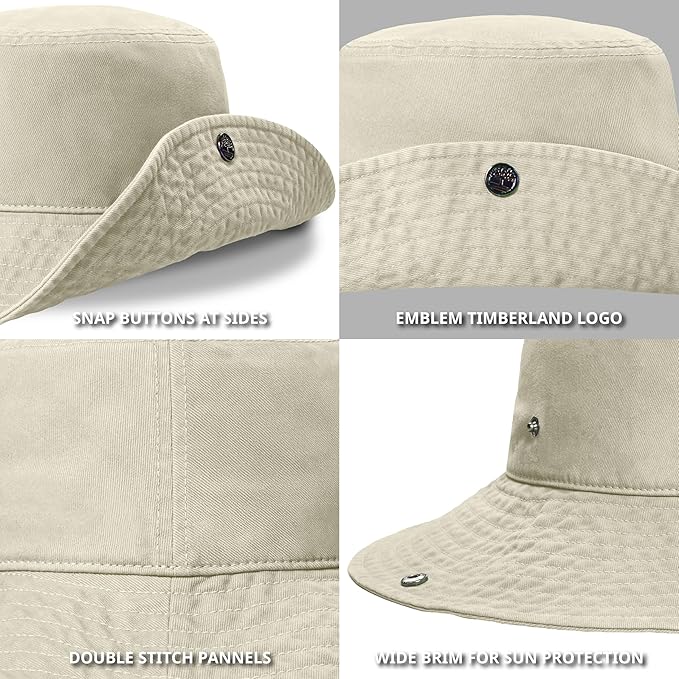 Timberland Snap Up Sun Hats for Women, Packable Bucket Hat, Wide Brim UV Protection for Outdoor Activities