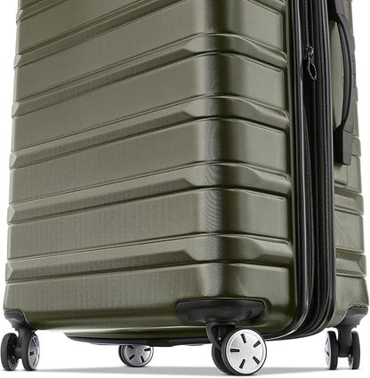 Samsonite Omni 2 Hardside Expandable Luggage with Spinner Wheels, 3-Piece Set (19/24/28), Vita Olive