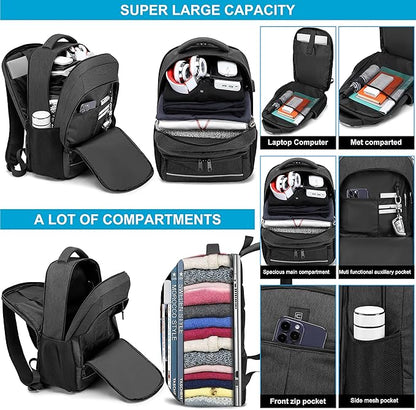 17.3 Inch Laptop Backpack, School Backpack,Large TSA Travel Carry on Backpack,College Student Bookbag with USB Port,Teenagers Water Resistant Computer Bagpack Gift for Men Women,Grey