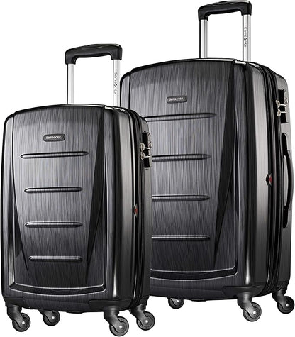 Samsonite Winfield 2 Hardside Expandable Luggage with Spinner Wheels, Brushed Anthracite, 2-Piece Set (20/24)