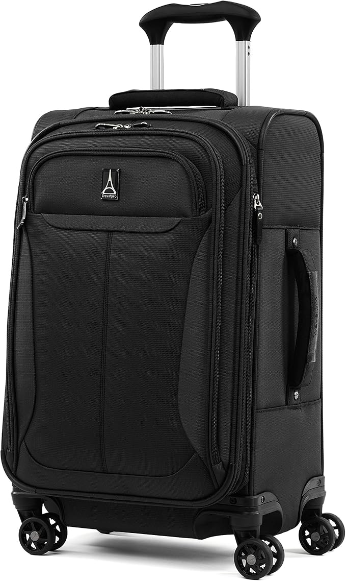 Travelpro Tourlite Softside 3-Piece Set, Expandable Luggage, 4 Spinner Wheels, Lightweight Suitcase, 21" Carry-On, 25" Checked Medium, 29 Check Large, Black