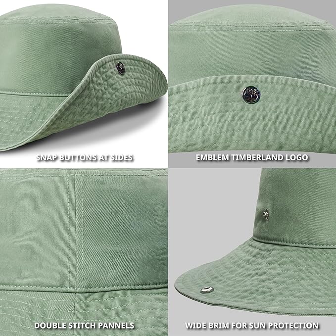 Timberland Snap Up Sun Hats for Women, Packable Bucket Hat, Wide Brim UV Protection for Outdoor Activities