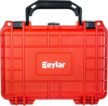 Eylar Protective Hard Case Water & Shock Proof w/Foam TSA Approved 8.12 inch 6.56 inch 3.56 inch (Red)