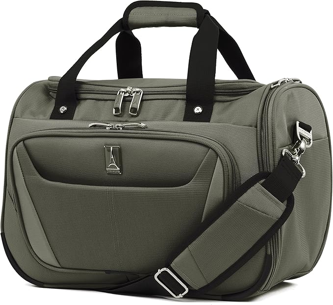 Travelpro Maxlite 5 Softside 2pc Set Expandable Carry On Luggage with 4 Spinner Wheels/Soft Underseat Tote, Lightweight Suitcase, Men and Women, Slate Green