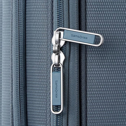 Samsonite UpLIFT Lightweight Large Checked Softside 3-Piece Luggage Set with Spinner Wheels - Expandable - Airline-Approved, Polyester Soft Suitcase for Ultra Light Travel - Cerulean Blue