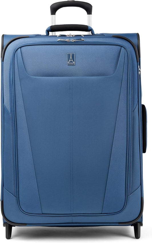 Travelpro Maxlite 5 Softside Expandable Upright 2 Wheel Checked Medium Luggage, Lightweight, 26-Inch — Ensign Blue