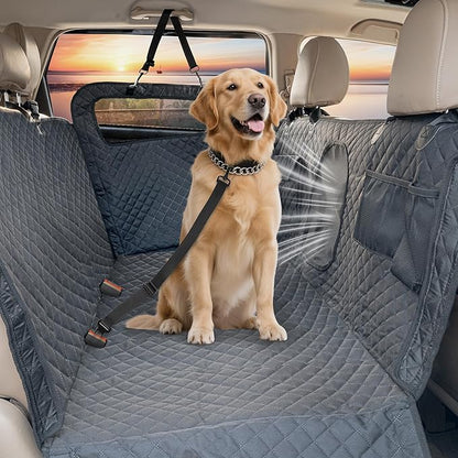Dog Car Seat Cover – 100% Waterproof Hammock Protector, Heavy Duty 900D Oxford, Scratch-Resistant, Nonslip, Soft and Durable Back Seat Cover for Cars, Trucks & SUVs