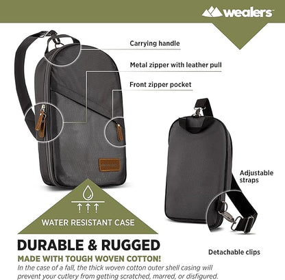 Camp Kitchen Cooking Utensil Set Travel Organizer Grill Accessories Portable Compact Gear for Backpacking BBQ Camping Hiking Travel Cookware Kit Water Resistant Case