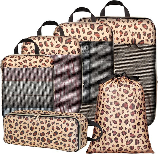 Cambond Compression Packing Cubes for Travel Women - Expandable Travel Bags Luggage Organizers Travel Essentials Compression Cubes for Travel Carry on Suitcases Organizer