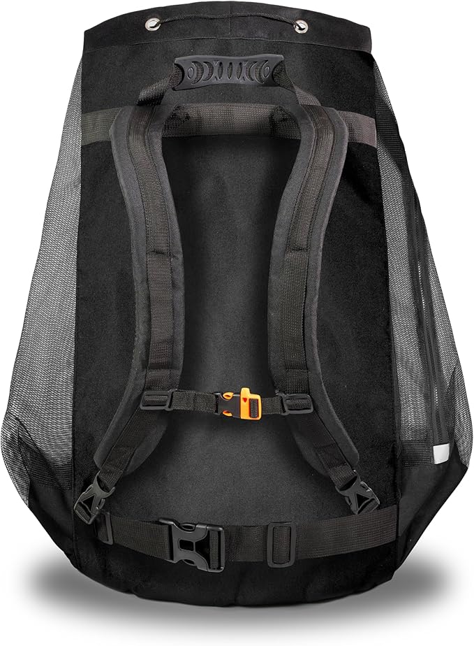 XL Mesh Scuba Diving Bag - Dive Backpack for Scuba and Snorkeling Diving Gear - Water Sports and Swimming Equipment Carrier - Waterproof Phone Bag Included